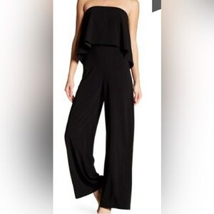 Do+Be strapless black pantsuit. Medium